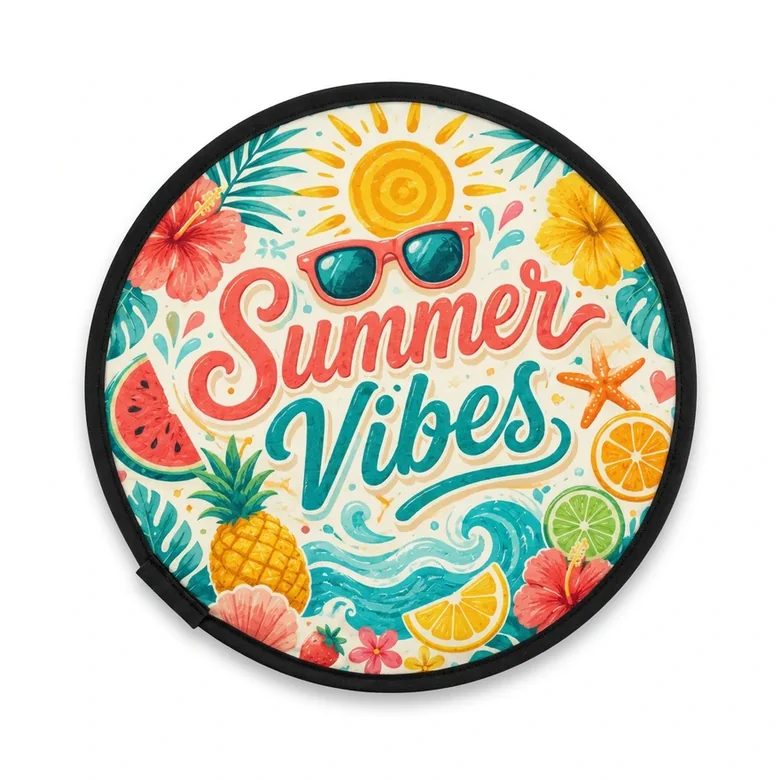 Summer Vibes yuvarlak yelpaze tasarımı